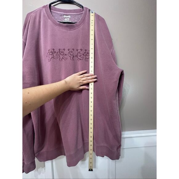 Grateful Dead x Section 119 Collab Maroon Dancing Bears Crewneck Sweatshirt XXL - Picture 8 of 14